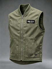 Men's Casual Veterans Day Print Vest