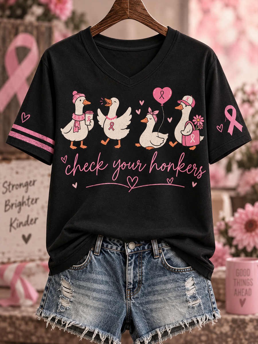Women's Breast Cancer Pink Art Print short-sleeved T-shirt