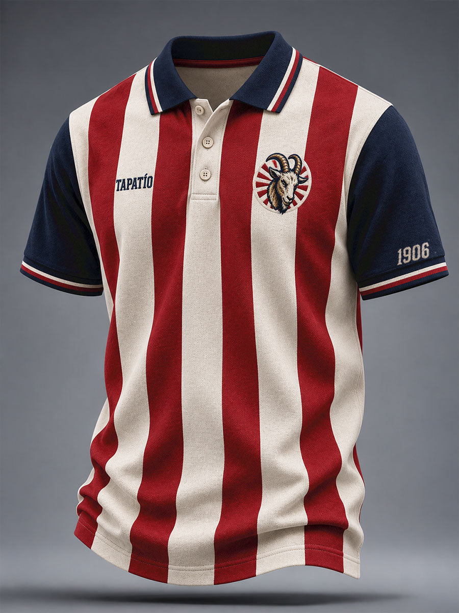 Men's Mexico Football Lover Goat Art Printed Casual Tops