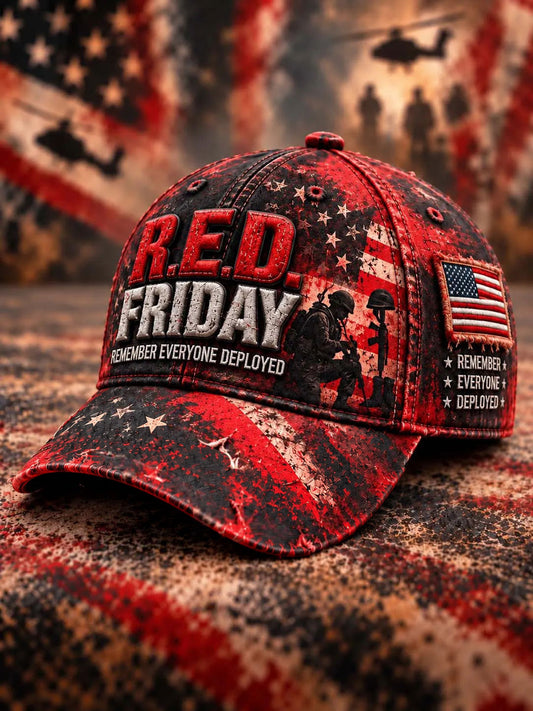 Red Friday Printed Casual Unisex Hat