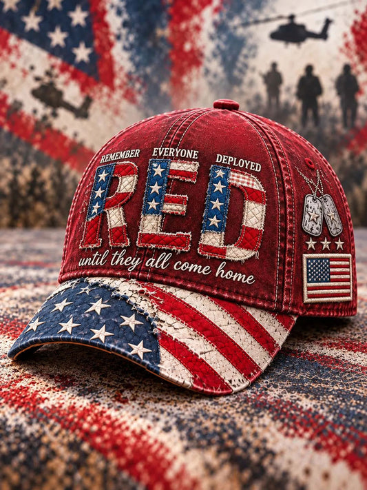 Red Friday Printed Casual Unisex Hat
