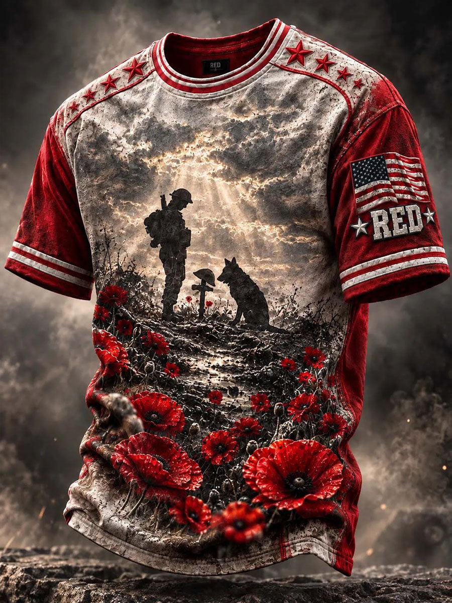 Men's Red Friday Printed Casual T-Shirt