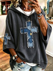 Women's Christian Art Cross Hoodie