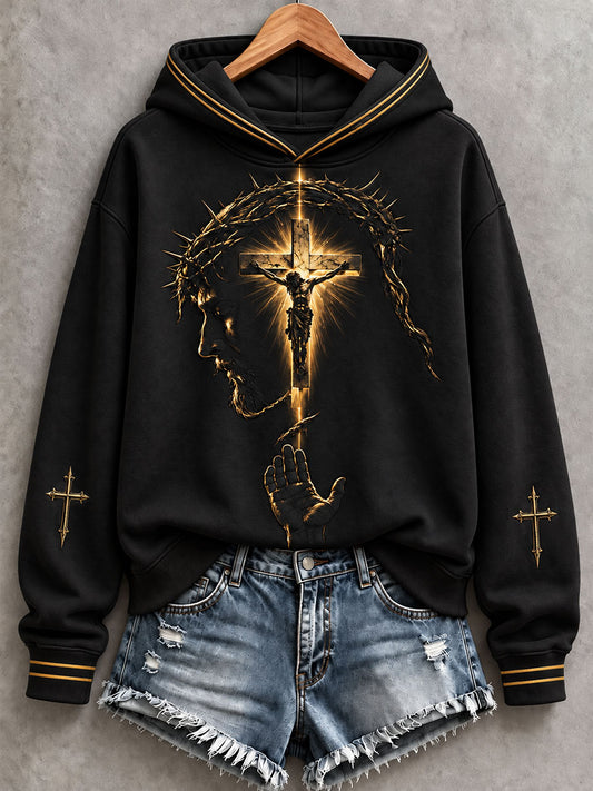 Women's Christian Art Cross Hoodie