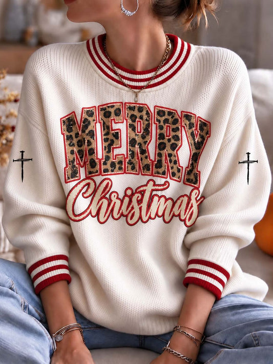 Women's Christian Merry Christmas Crew Neck Sweater