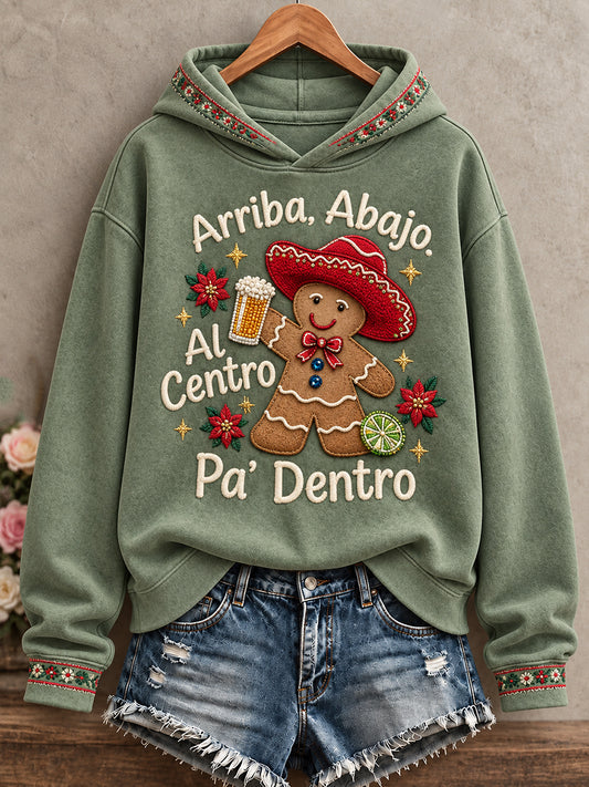 Women's Mexico Christmas Art Printed Hoodie