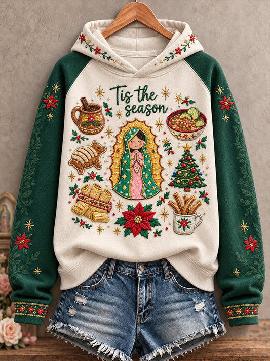 Women's Mexico Christmas Art Printed Hoodie