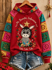 Women's Mexico Christmas Feliz Navidad Printed Hoodie