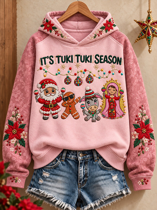 Women's Mexico Christmas Feliz Navidad Printed Hoodie