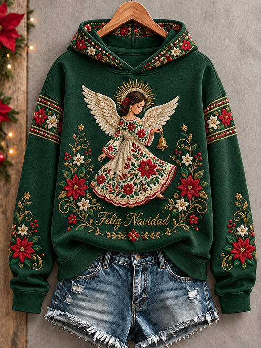 Women's Mexico Christmas Feliz Navidad Printed Hoodie