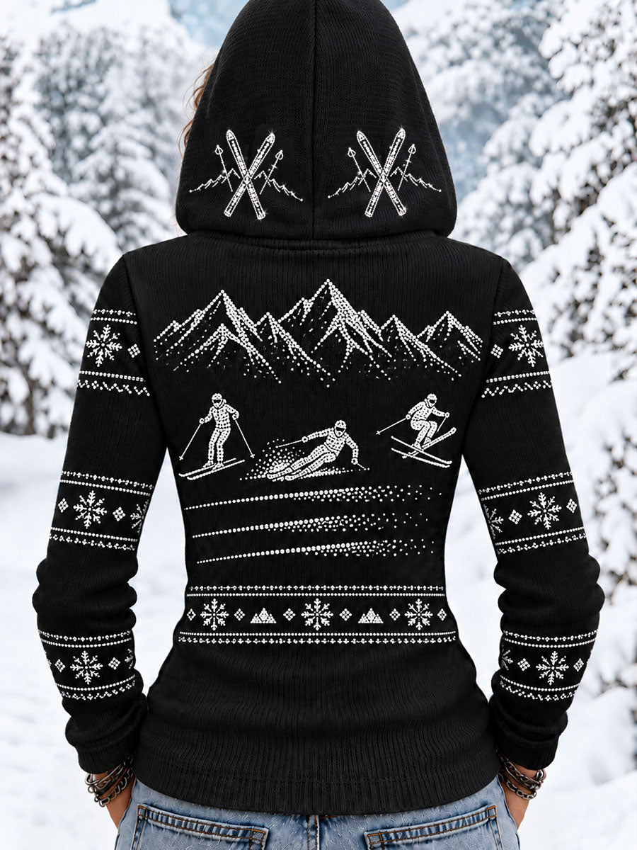 Women's Skiing Double-Board Hoodies