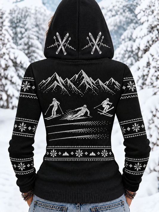 Women's Skiing Double-Board Hoodies