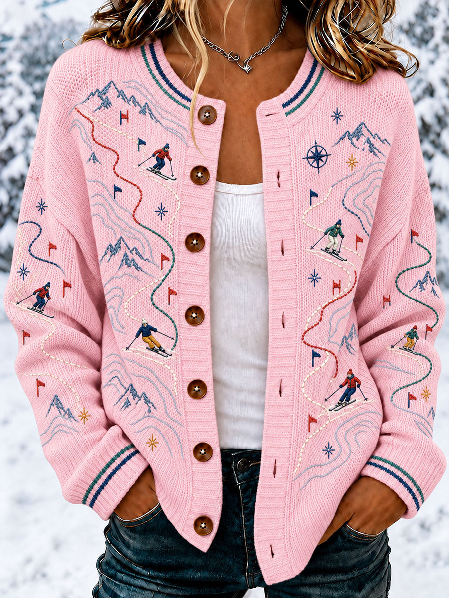 Women's Alpine Ski Print Cardigans