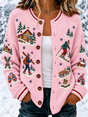 Women's Double-Ski Print Cardigans