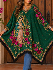 Women‘s Mexico Our Lady of Guadalupe Day Floral Art Printed Tops