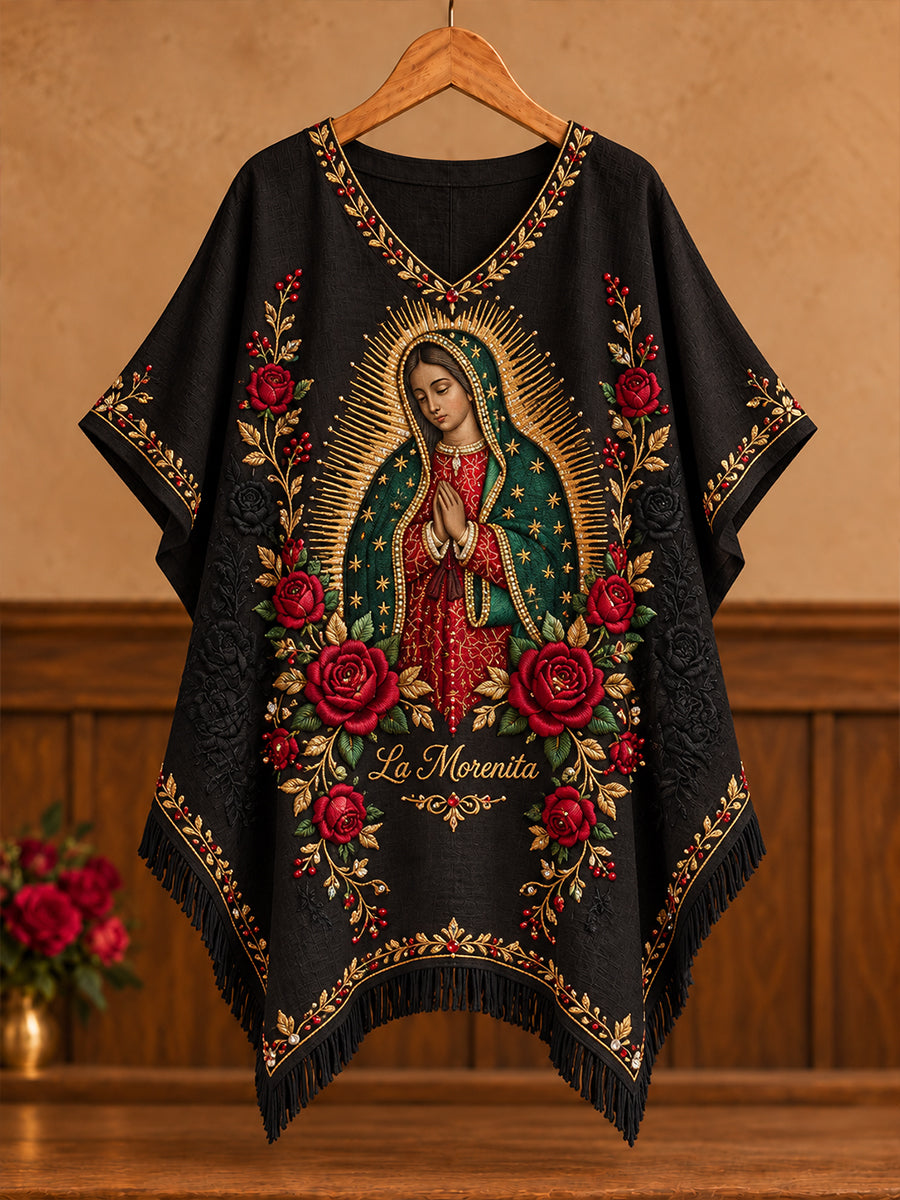 Women‘s Mexico Our Lady of Guadalupe Day Floral Art Printed Tops