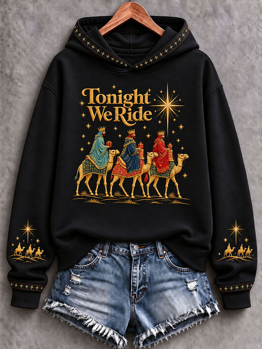 Women's Tonight We Ride Print Regular Sweatshirt