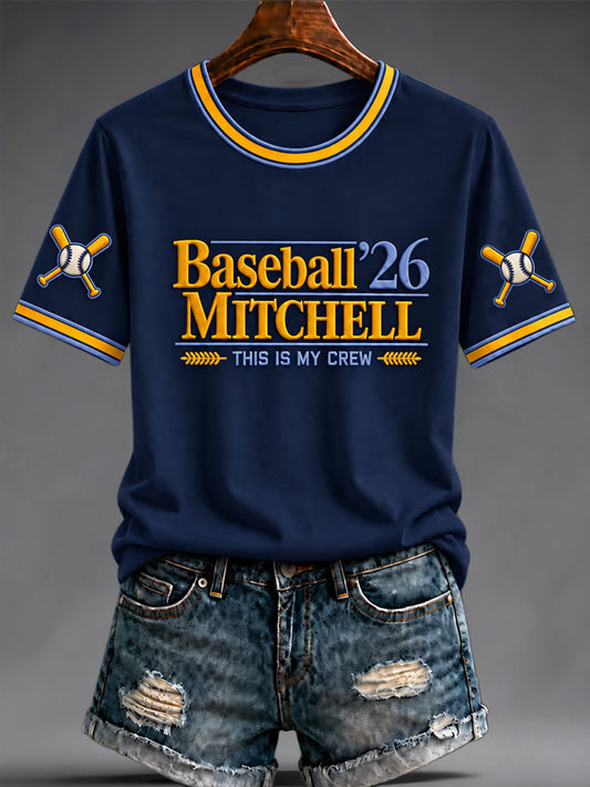 Women's Baseball Print Tee