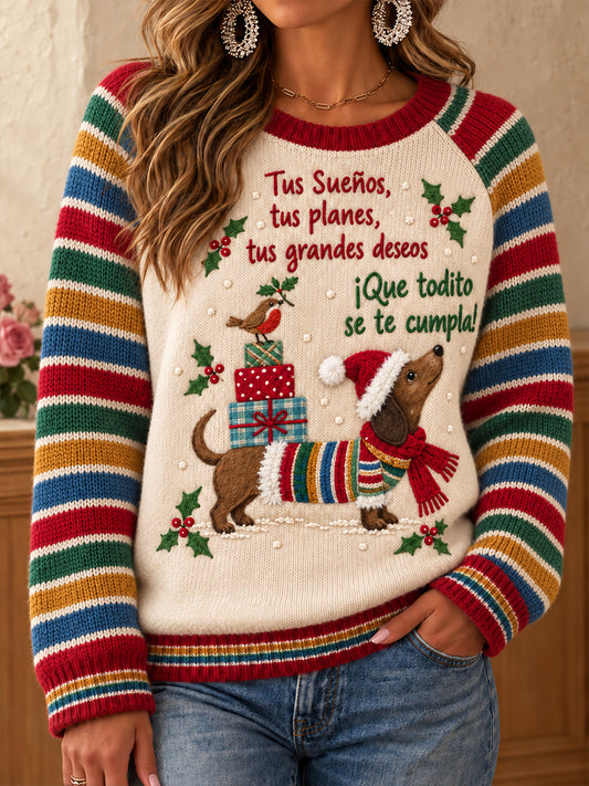 Women's Mexico Christmas Feliz Navidad Printed Sweater