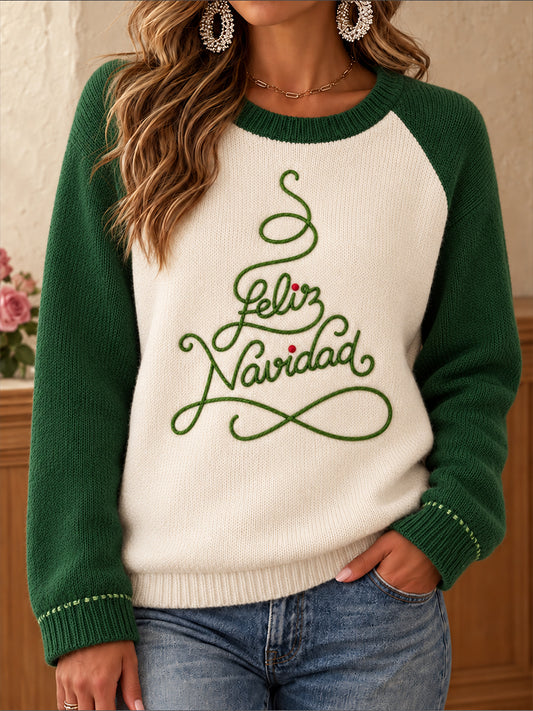 Women's Mexico Christmas Feliz Navidad Printed Sweater