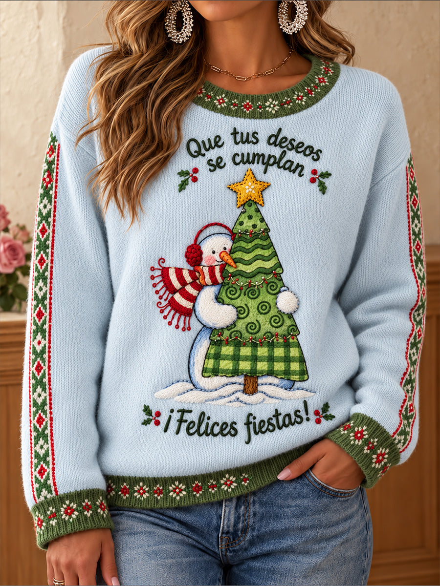 Women's Mexico Christmas Feliz Navidad Printed Sweater