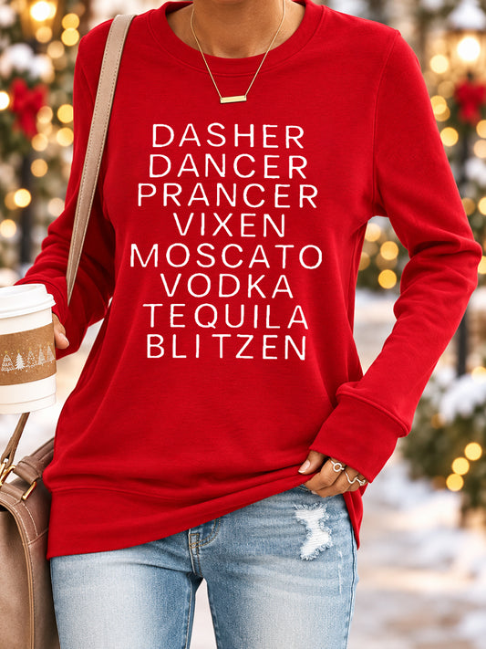 Women's Funny Christmas Print Casual Sweatshirt