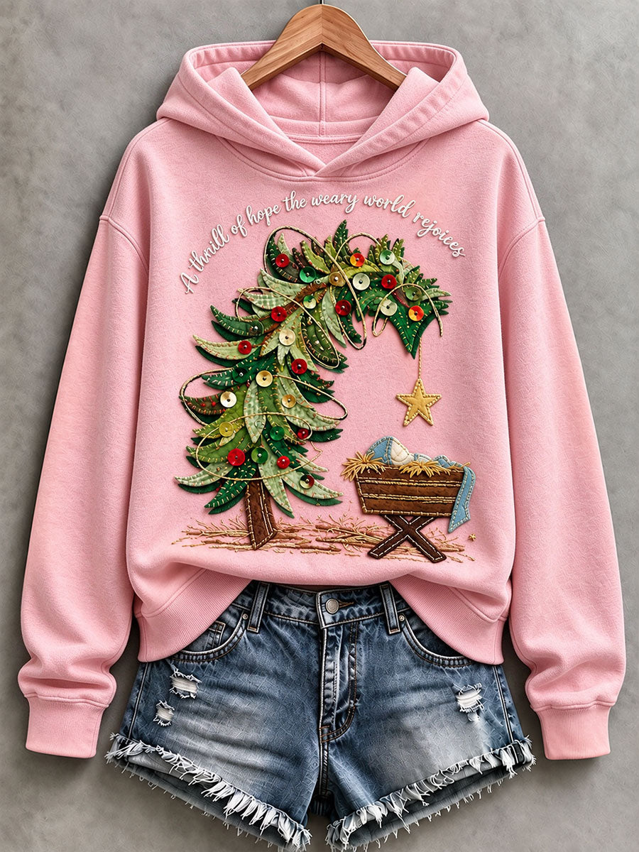 Women's A Thrill Of Hope The Weary World Rejoices Hoodie