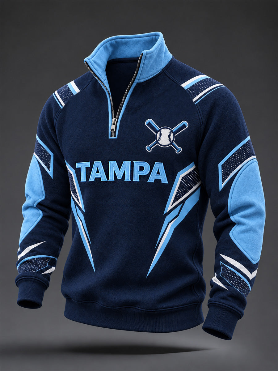 Men's Gift For Baseball Fans Print Zip-Up Hoodie