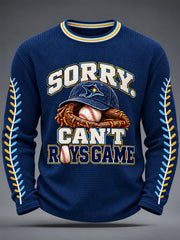 Men's Gift For Baseball Fans Casual Waffle Long Sleeve T-Shirt