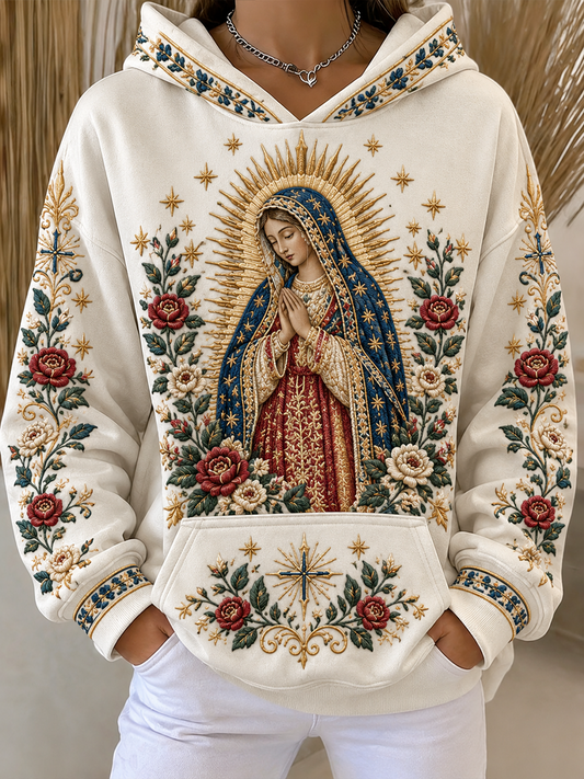 Women's Feast of Our Lady of Guadalupe art Printed Hoodies