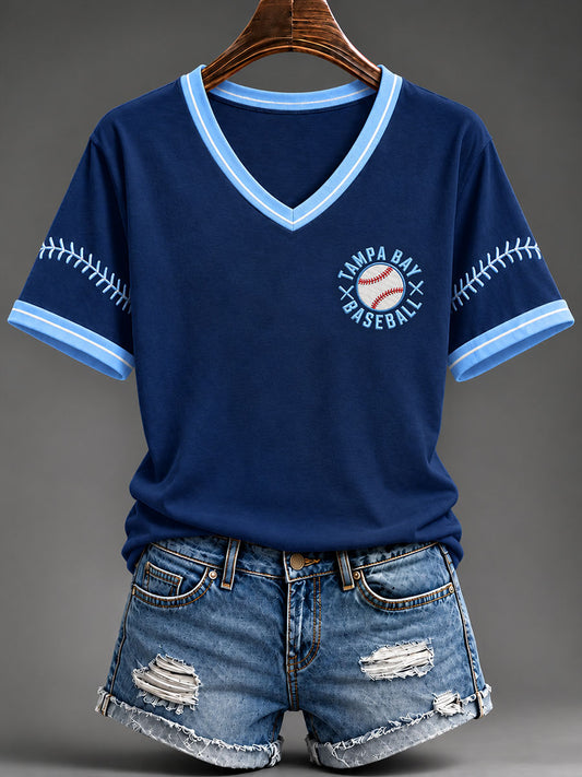 Women's Gift For Baseball Fans Casual Short-Sleeved T-Shirt