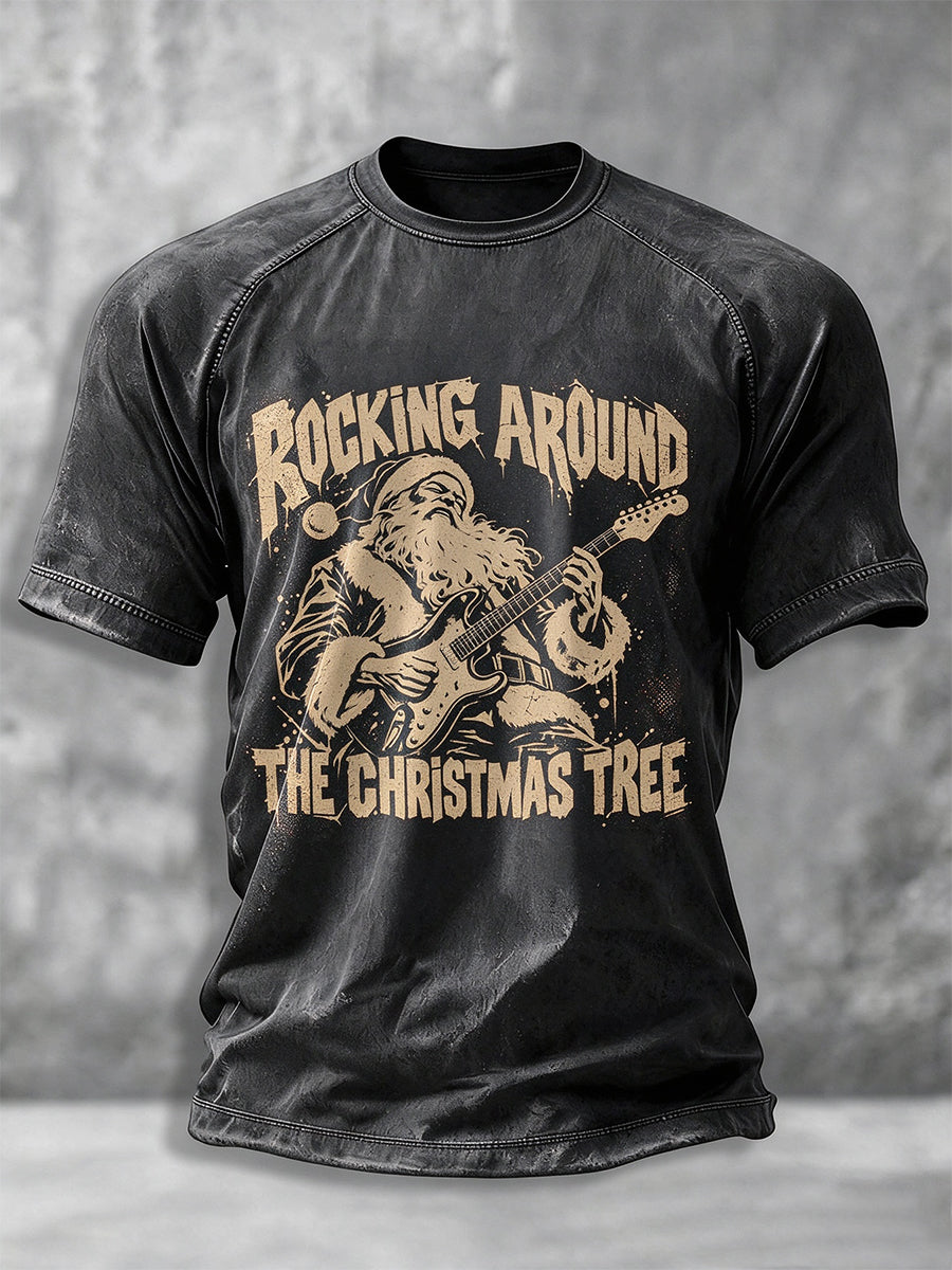 Men's Heavy Metal Rock Christmas T-shirt