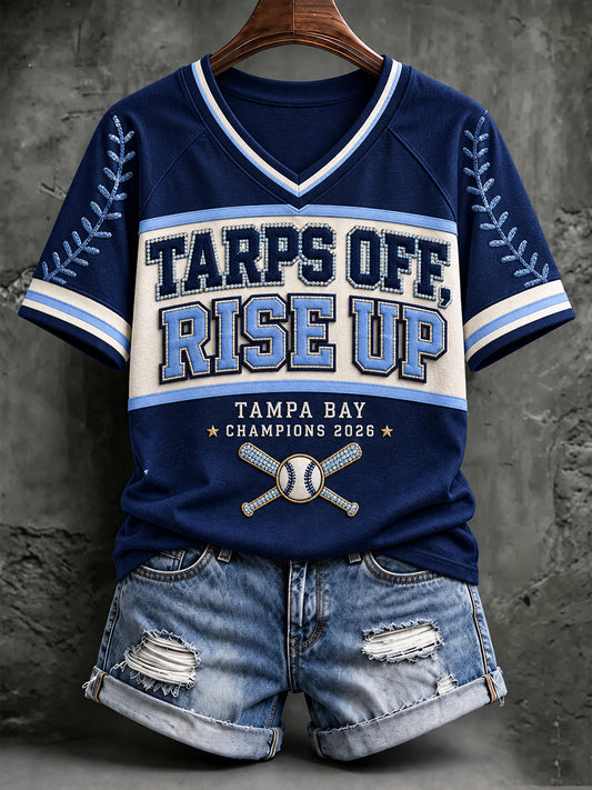 Women's Tampa Bay Baseball Lover Printed T-shirt