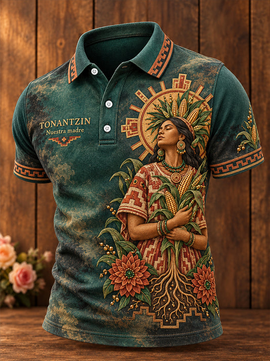 Men's Mexico Tonantzin Printed Casual Tops
