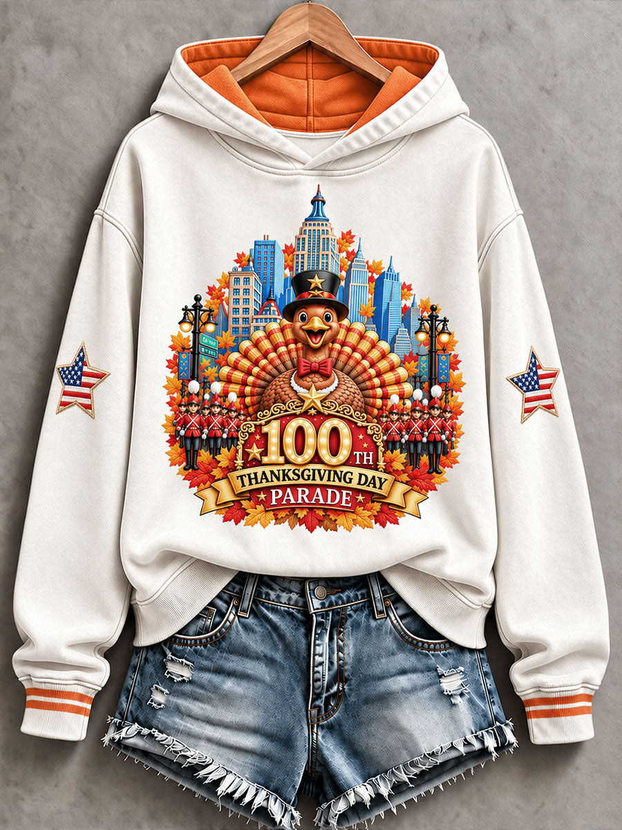 Women's Thanksgiving Day Parade Print Casual Sweatshirt