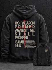 Men's No Weapon Formed Against Me Zip-Up Hoodie
