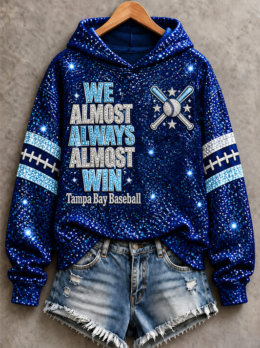 Women's Tampa Bay Baseball Lover Print Sweatshirt