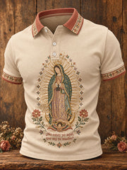 Men's Mexico Our Lady of Guadalupe Art Printed Casual Tops