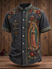 Men's Mexico Our Lady of Guadalupe Art Printed Shirt