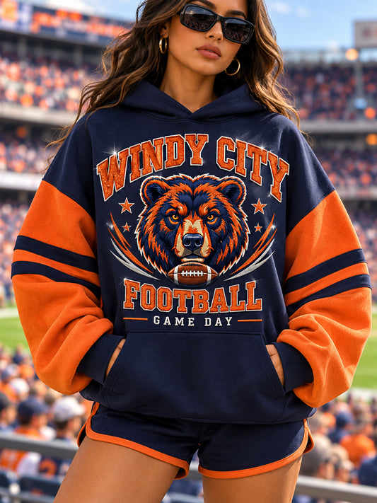 Women's Football Gameday Gift For Football Fans Casual Hoodie