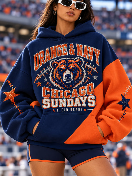 Women's Football Gameday Gift For Football Fans Casual Hoodie