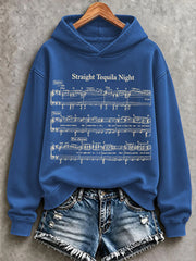 Women's Straight Tequila Night Print  Regular Sweatshirt