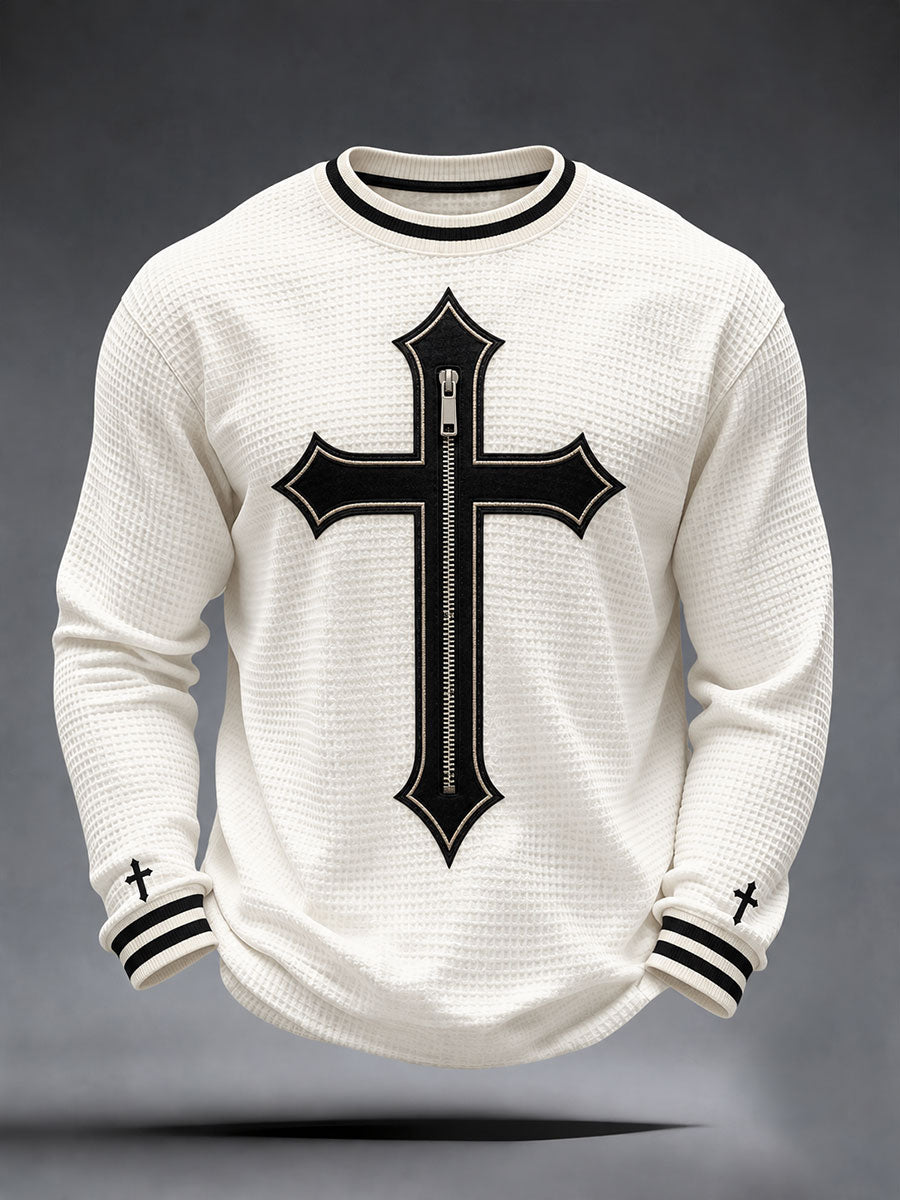 Men’s Christian Art Cross Waffle Top