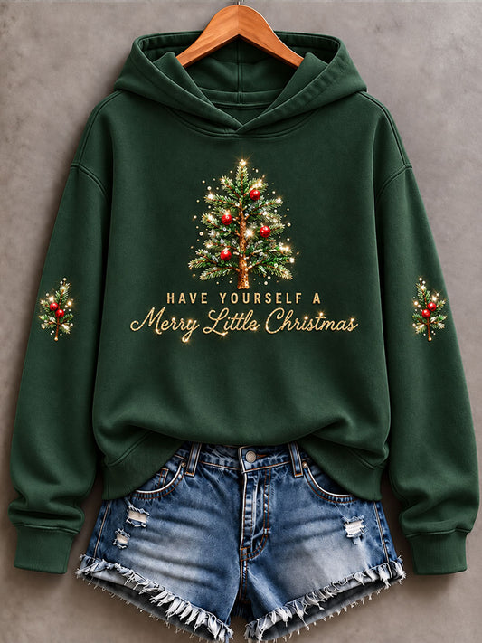 Women's Have Yourself A Merry Little Christmas Print Regular Sweatshirt