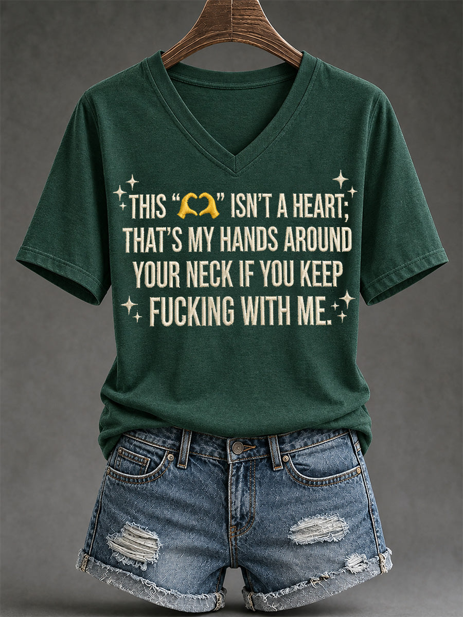 Women's Sassy & Sarcastic Funny Graphic Print V-Neck Tee