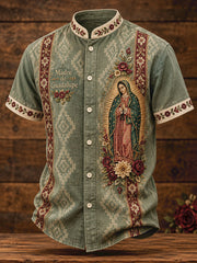 Men's Mexico Our Lady Guadalupe Art Printed Shirt