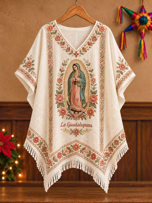 Women's Mexico Our Lady Guadalupe Art Printed Tops