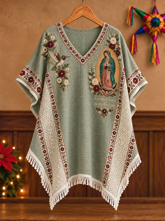 Women's Mexico Our Lady Guadalupe Art Printed Tops