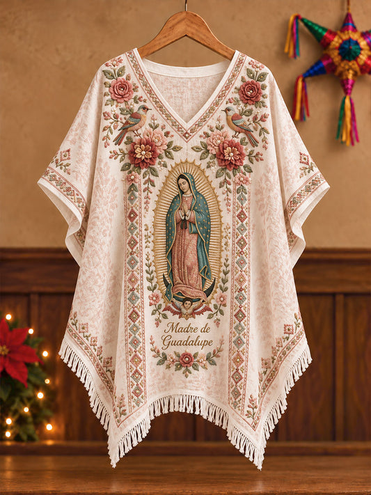 Women's Mexico Our Lady Guadalupe Art Printed Tops
