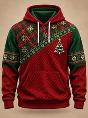 Men's Christmas Tree Print Casual Hoodie